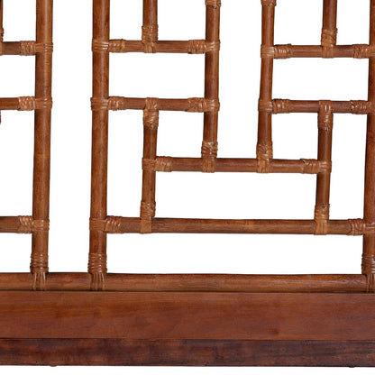Natural Rattan Headboard, Handcrafted Coastal Boho Style Bedroom Backdrop, Queen