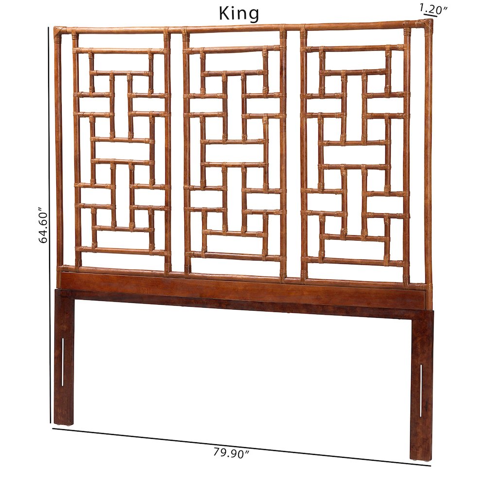 Natural Rattan Headboard, Handcrafted Coastal Boho Style Bedroom Backdrop, Queen