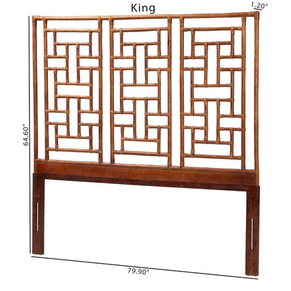 Natural Rattan Headboard, Handcrafted Coastal Boho Style Bedroom Backdrop, Queen