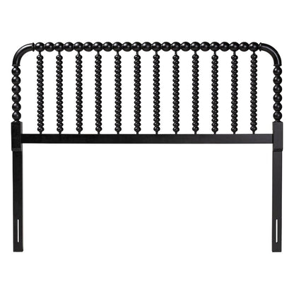 Finley Turned Bobbin Headboard - Spindle Design, Farmhouse, Queen, Black