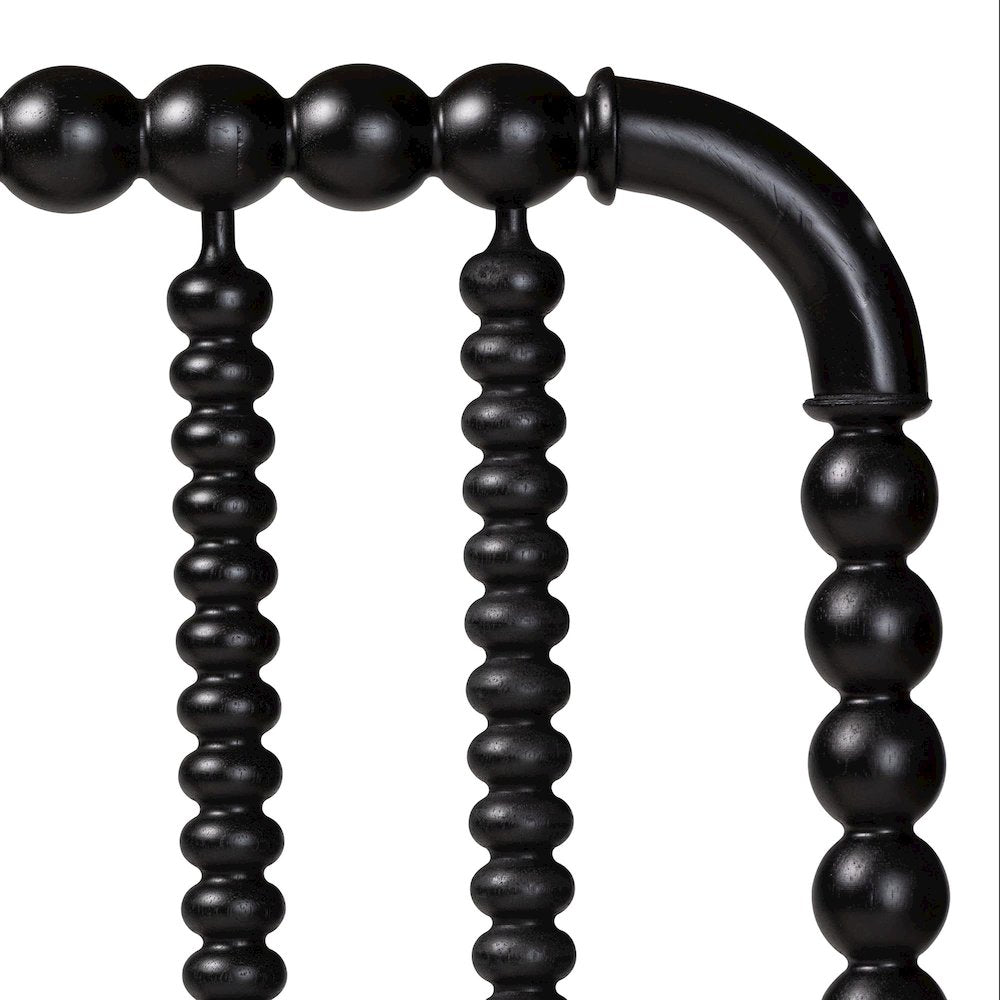 Finley Turned Bobbin Headboard - Spindle Design, Farmhouse, Queen, Black