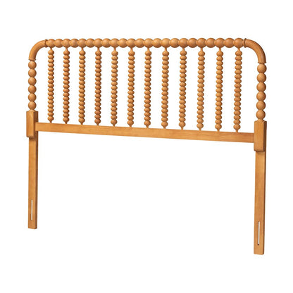 Finley Turned Bobbin Headboard - Spindle Design, Farmhouse, Queen, Oak Brown