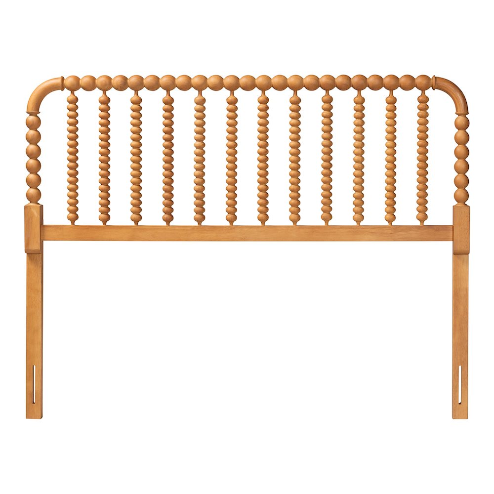 Finley Turned Bobbin Headboard - Spindle Design, Farmhouse, Queen, Oak Brown