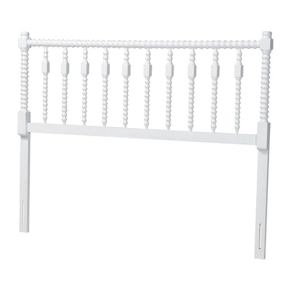 Juliette Turned Spindle Headboard - Spoke Design, Farmhouse, Queen, White