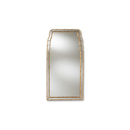 Alice Modern and Contemporary Queen Anne Style Antique Gold Finished Accent Wall Mirror