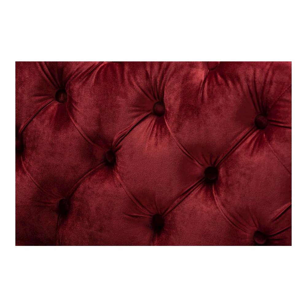 Baxton Studio Avara Glam and Luxe Burgundy Velvet Fabric Upholstered Gold Finished Button Tufted Bench Ottoman