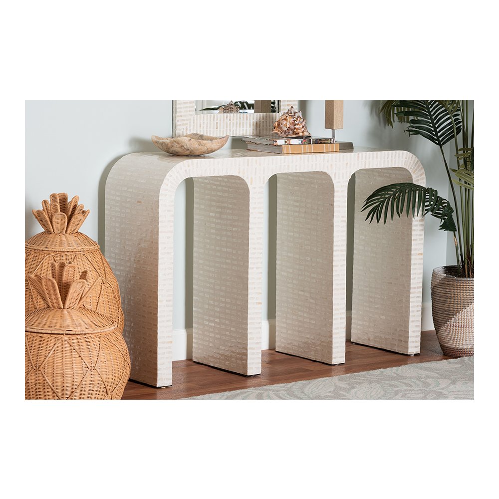 Chalina Capiz Shell Console Table