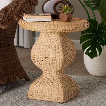 Hideo Natural Rattan End Table