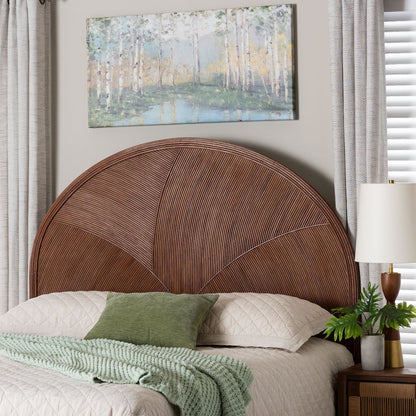 Seana Bohemian Dark Brown Rattan King Size Standalone Headboard