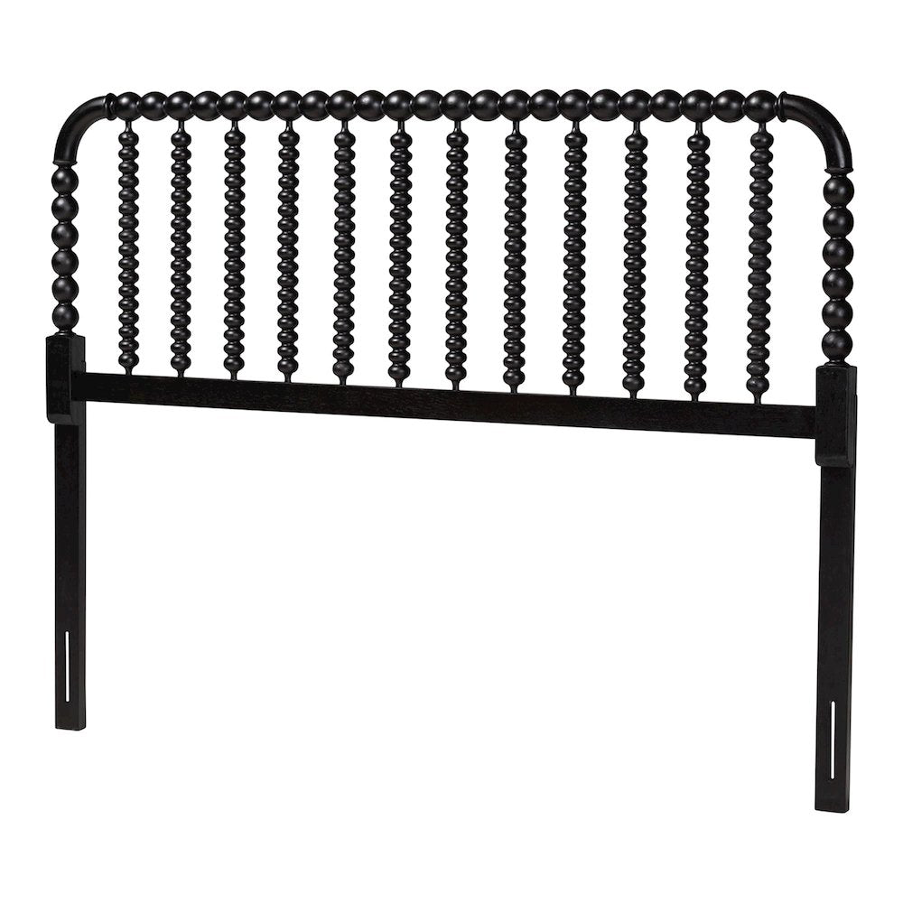 Finley Turned Bobbin Headboard - Spindle Design, Farmhouse, King, Black