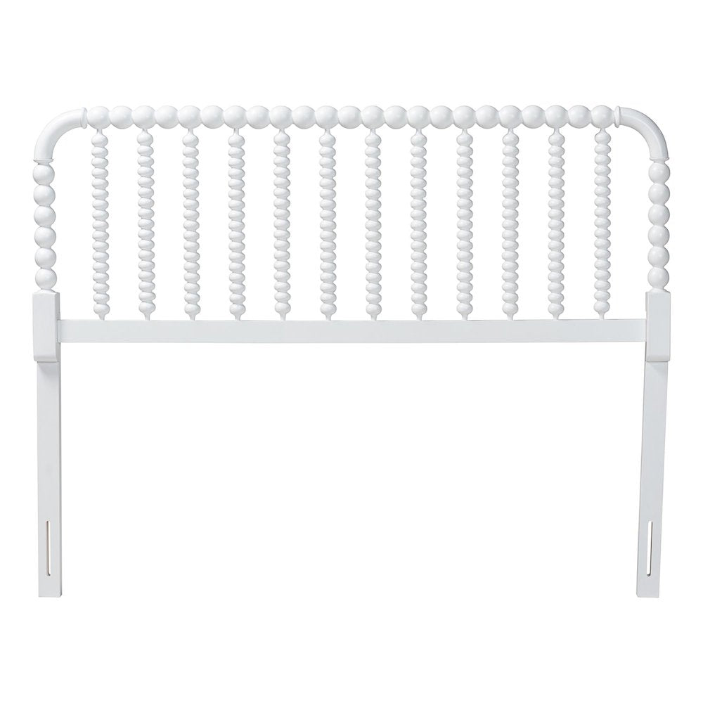 Finley Turned Bobbin Headboard - Spindle Design, Farmhouse, King, White