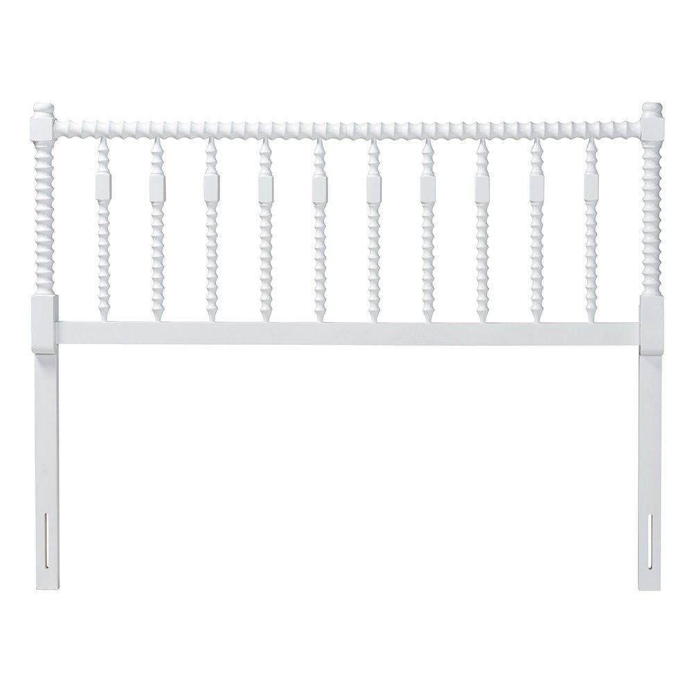 Juliette Turned Spindle Headboard - Spoke Design, Farmhouse, King, White
