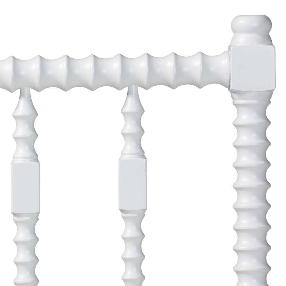 Juliette Turned Spindle Headboard - Spoke Design, Farmhouse, King, White