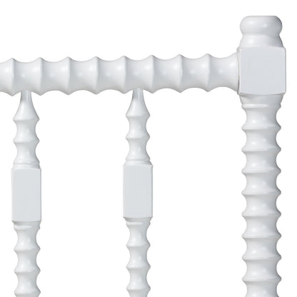 Juliette Turned Spindle Headboard - Spoke Design, Farmhouse, King, White