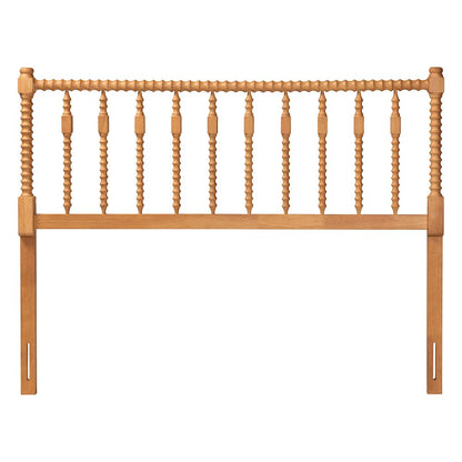 Juliette Turned Spindle Headboard - Spoke Design, Farmhouse, King, Oak Brown