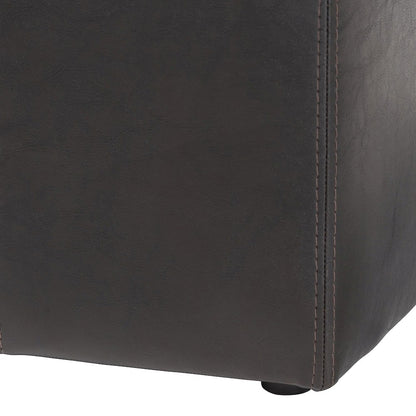 Baxton Studio Aric Bonded Leather Ottoman