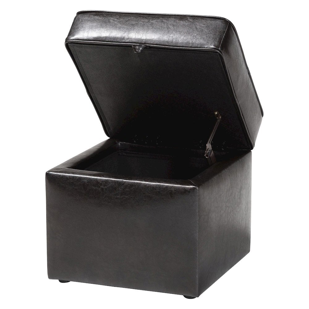 Baxton Studio Sydney Brown Modern Ottoman - Storage Ottoman