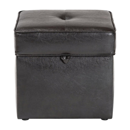Baxton Studio Sydney Brown Modern Ottoman - Storage Ottoman