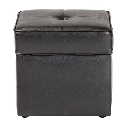 Baxton Studio Sydney Brown Modern Ottoman - Storage Ottoman