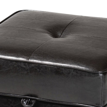 Baxton Studio Sydney Brown Modern Ottoman - Storage Ottoman