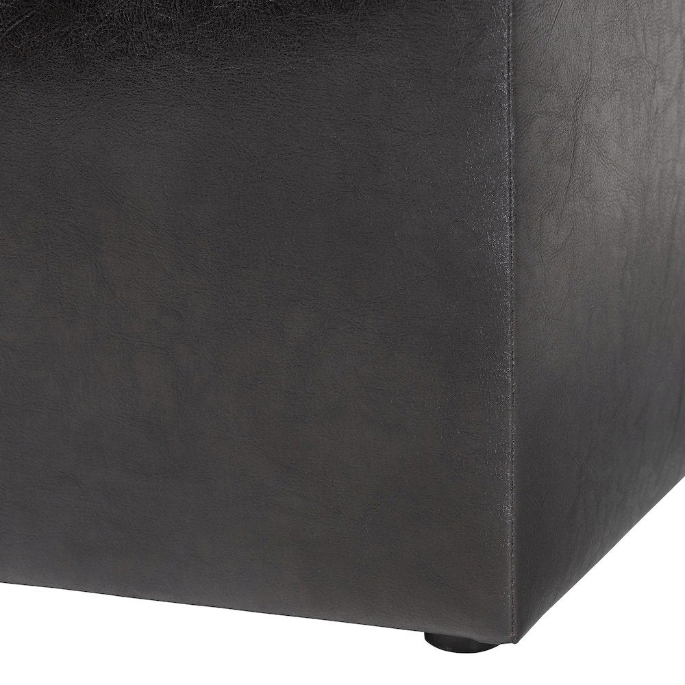 Baxton Studio Sydney Brown Modern Ottoman - Storage Ottoman
