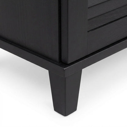 Brown Enclosed Shoe Cabinet, Engineered Wood, Espresso Finish, Entryway