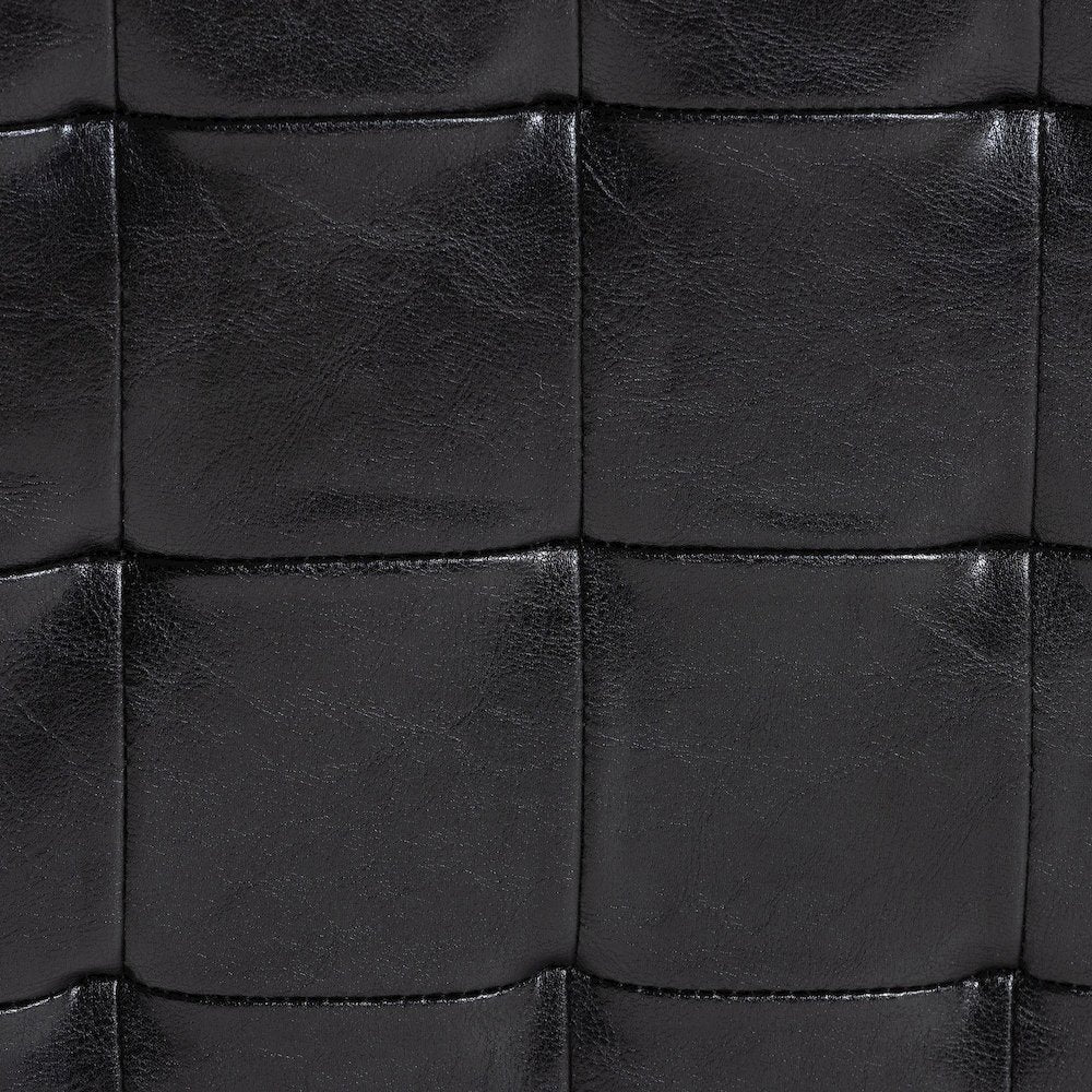 Baxton Studio Siskal Black Modern Cube Ottoman (Set of 2)