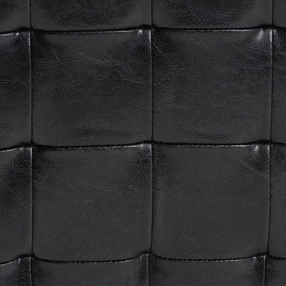 Baxton Studio Siskal Black Modern Cube Ottoman (Set of 2)