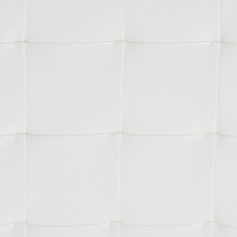 Baxton Studio Siskal White Modern Cube Ottoman (Set of 2)