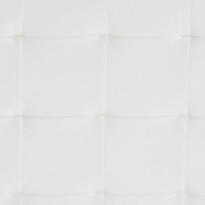 Baxton Studio Siskal White Modern Cube Ottoman (Set of 2)