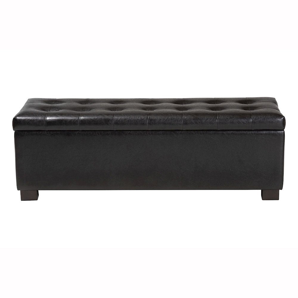 Baxton Studio Roanoke Contemporary Dark Brown Ottoman
