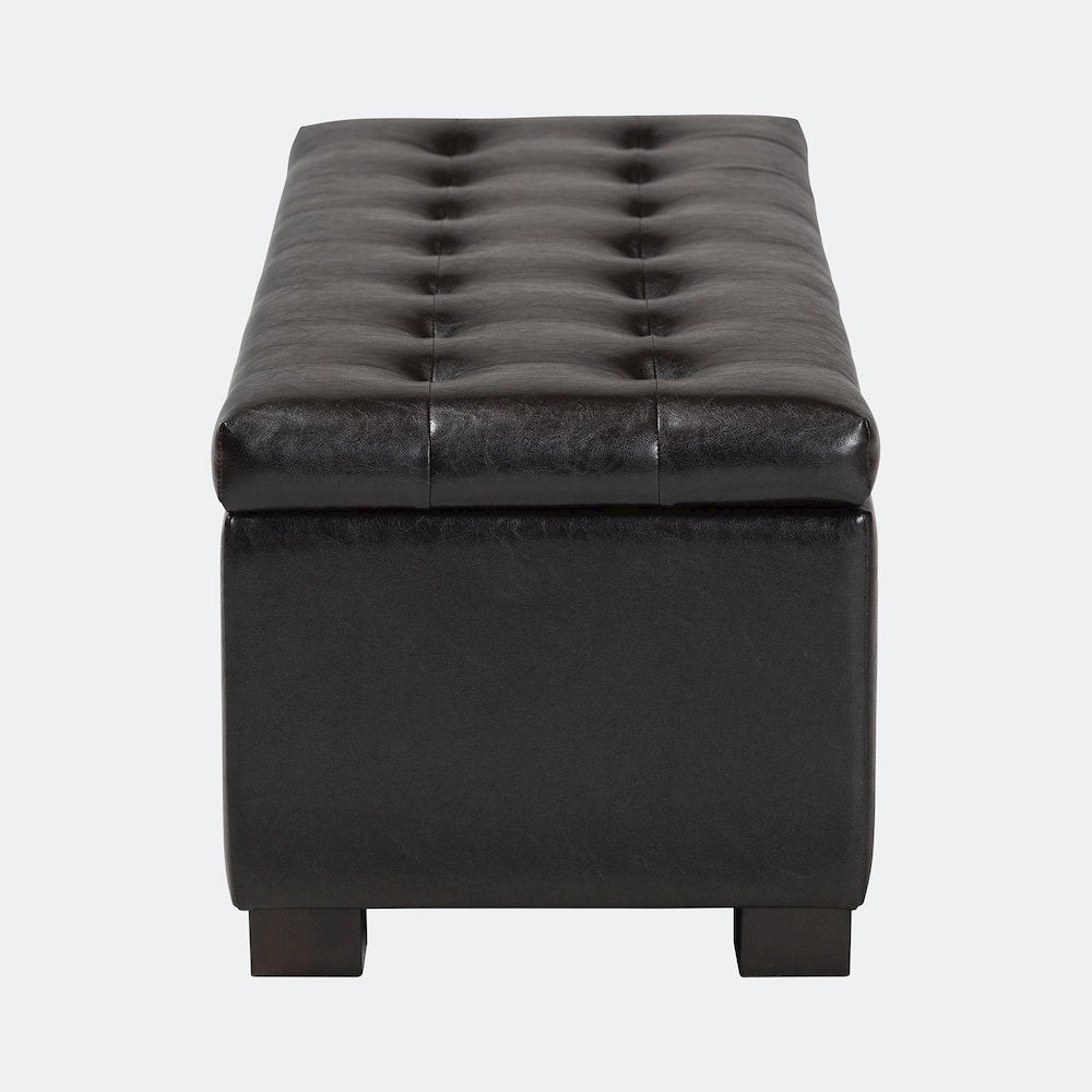 Baxton Studio Roanoke Contemporary Dark Brown Ottoman