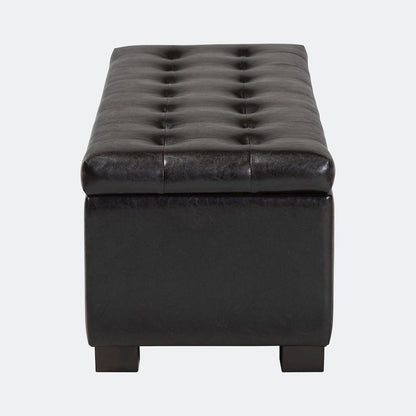 Baxton Studio Roanoke Contemporary Dark Brown Ottoman