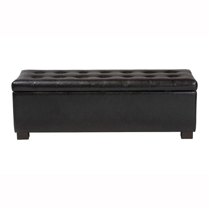 Baxton Studio Roanoke Contemporary Dark Brown Ottoman