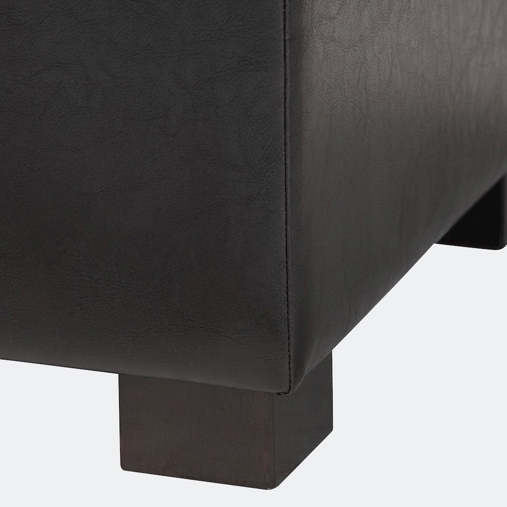 Baxton Studio Roanoke Contemporary Dark Brown Ottoman