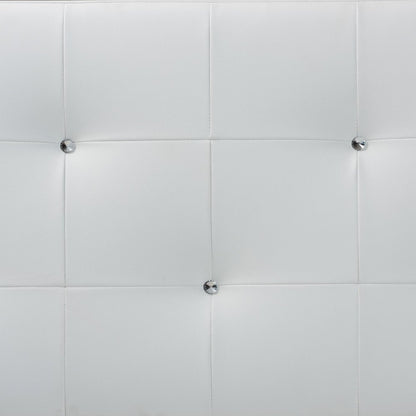 Dalini Modern and Contemporary Queen White Faux Leather Headboard