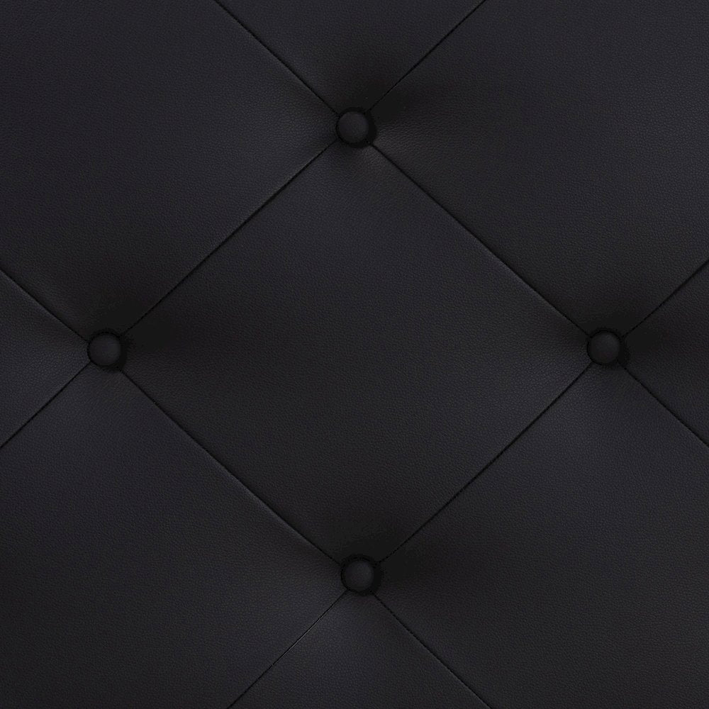 Baltimore Modern and Contemporary King Black Faux Leather Upholstered Headboard