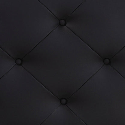 Baltimore Modern and Contemporary King Black Faux Leather Upholstered Headboard