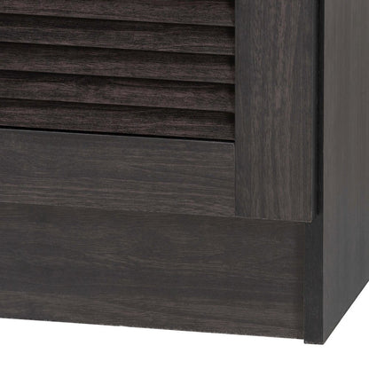 Agni Modern and Contemporary Dark Brown Buffet and Hutch Kitchen Cabinet