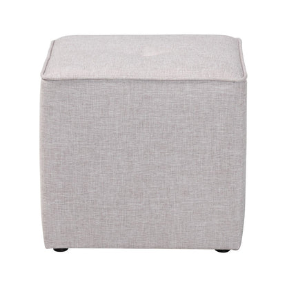 Corinne Modern and Contemporary Light Grey Fabric Upholstered Ottoman