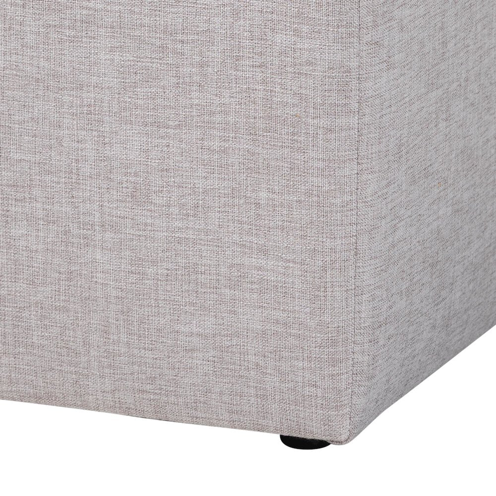 Corinne Modern and Contemporary Light Grey Fabric Upholstered Ottoman