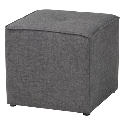 Corinne Modern and Contemporary Dark Grey Fabric Upholstered Ottoman
