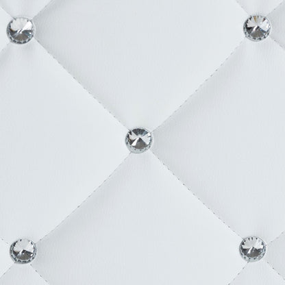 Stacey Modern and Contemporary White Faux Leather Upholstered Ottoman