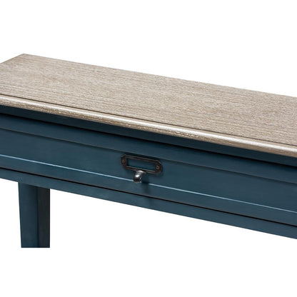 Baxton Studio Dauphine French Provincial Blue Spruce Fiinished Wood Accent Console Table