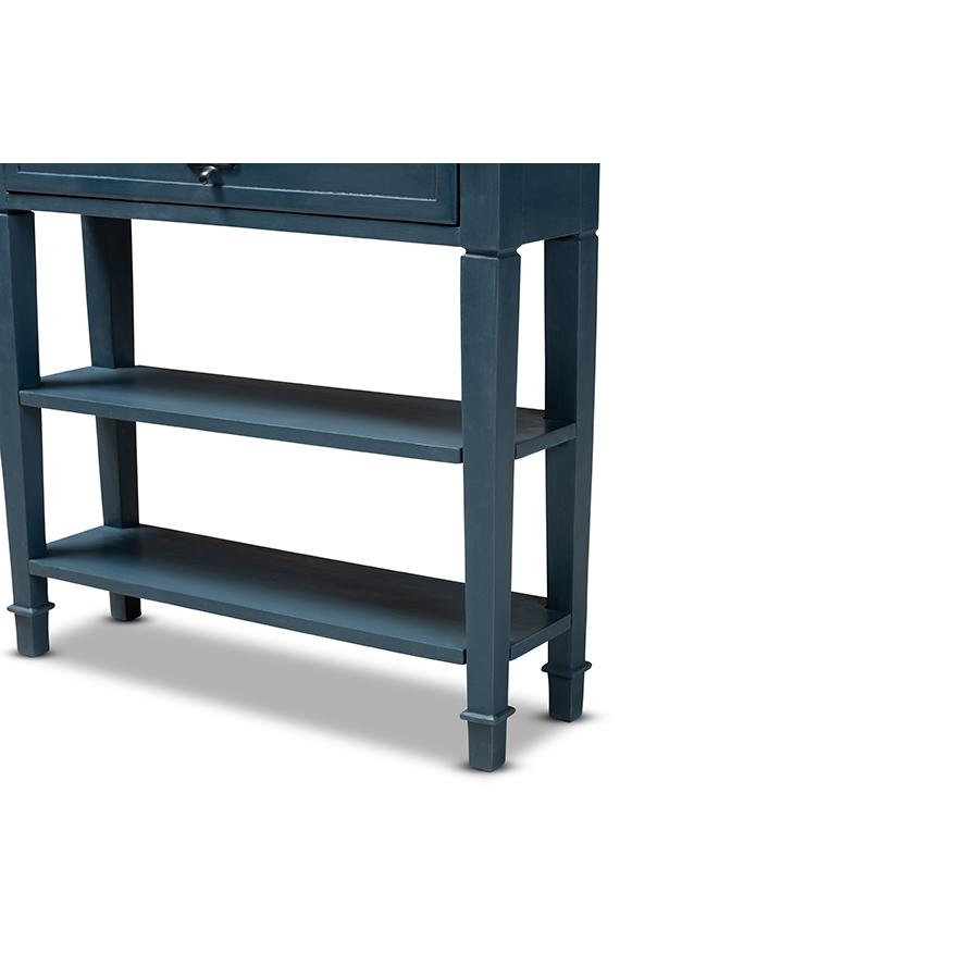 Baxton Studio Dauphine French Provincial Blue Spruce Fiinished Wood Accent Console Table