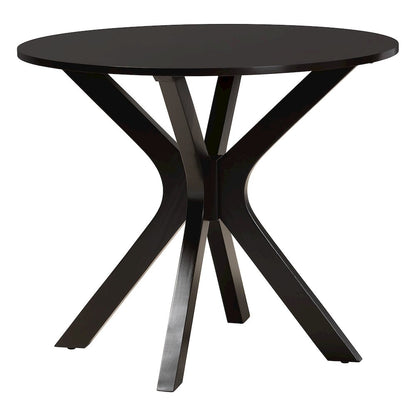 Lore Modern Grey Fabric and Dark Brown Wood 5-Piece Dining Set