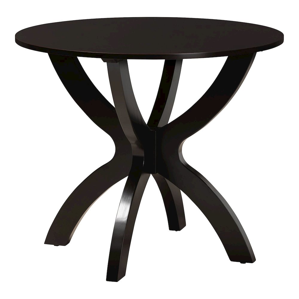 Bailey Modern Grey Fabric and Dark Brown Finished Wood 5-Piece Dining Set
