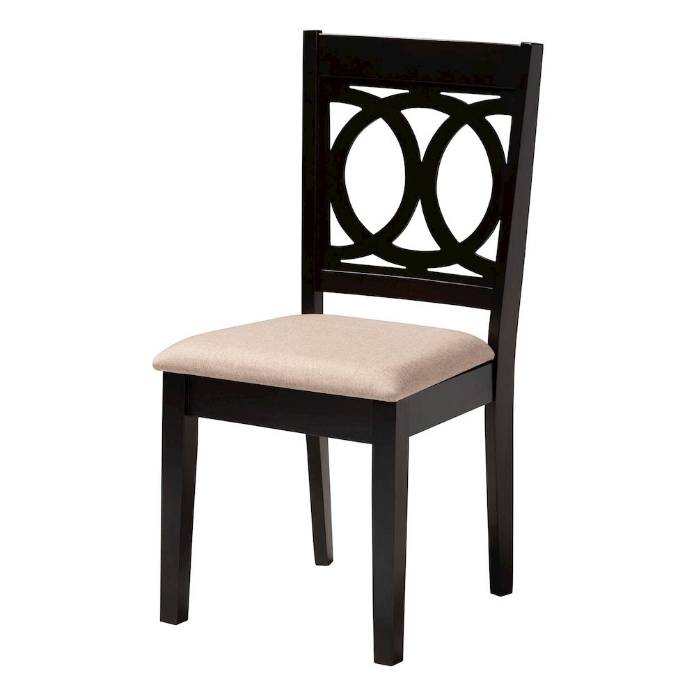 Rita Modern Sand Dark Brown Finished Wood 5-Piece Dining Set