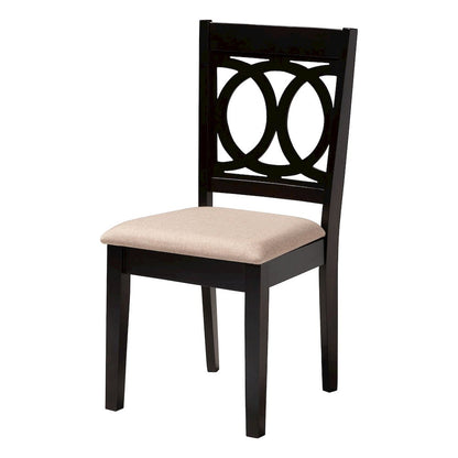 Rita Modern Sand Dark Brown Finished Wood 5-Piece Dining Set