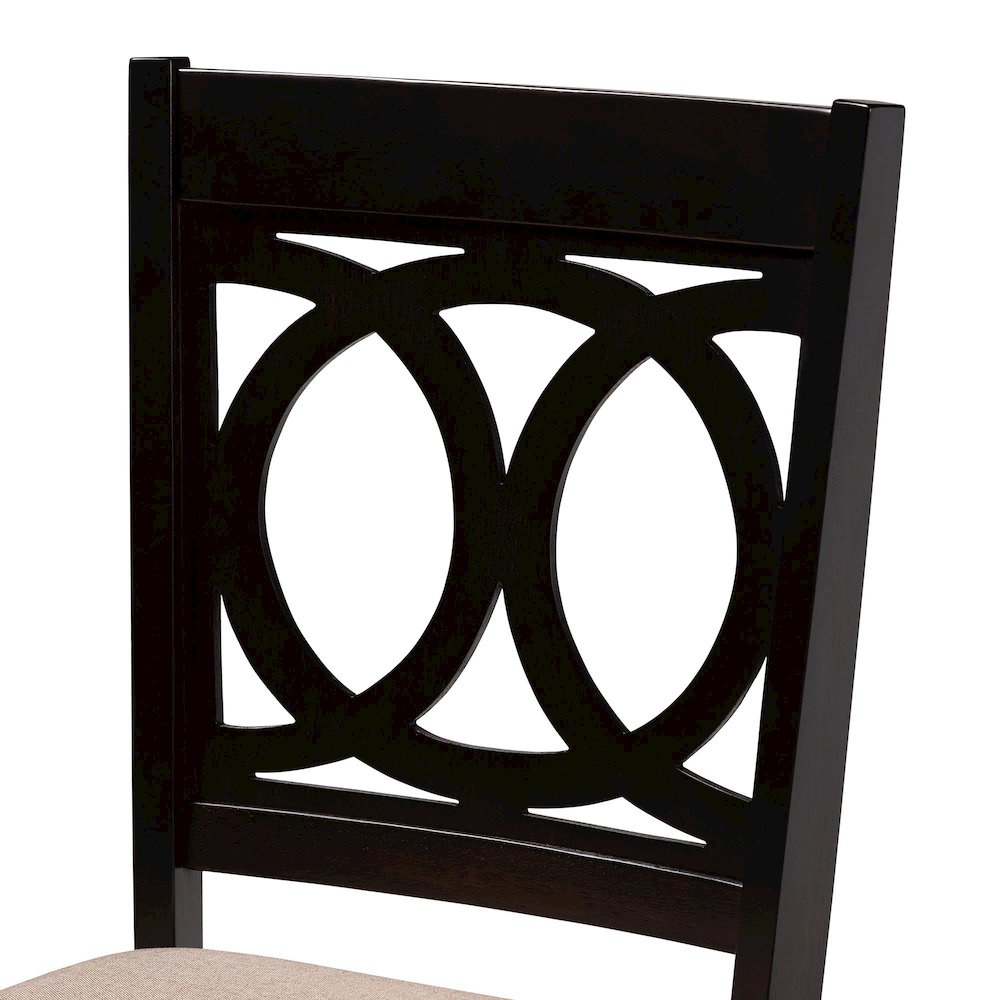 Rita Modern Sand Dark Brown Finished Wood 5-Piece Dining Set